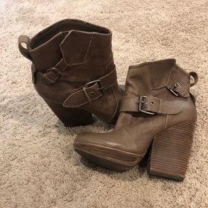 Dolce vita tan bootie worn once